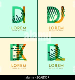 Alphabet logo for business card, presentation, flyer, document, brochure, website, mobile. Can be used for marketing, advertising, promotion for onlin Stock Vector