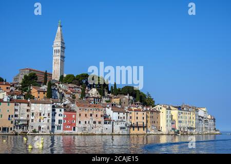 View of the old town of Rovinj in Croatia
