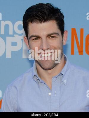 August 26, 2012, Santa Monica, California, USA: Max Greenfield attends the New FOX Tuesday screening event with live Q&A held at The Broad Stage. (Credit Image: © Billy Bennight/ZUMA Wire) Stock Photo