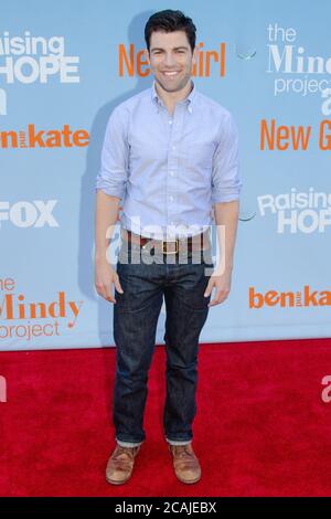 August 26, 2012, Santa Monica, California, USA: Max Greenfield attends the New FOX Tuesday screening event with live Q&A held at The Broad Stage. (Credit Image: © Billy Bennight/ZUMA Wire) Stock Photo