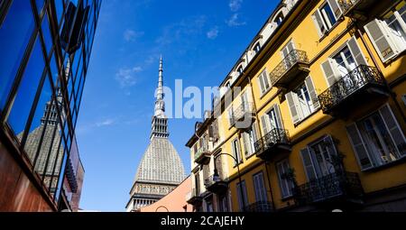 The Mole Antonelliana, symbol of Turin and one of the most famous monuments in Italy Stock Photo
