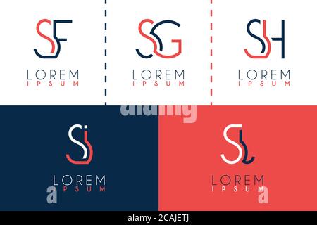 Alphabet logo for business card, presentation, flyer, document, brochure, website, mobile. Can be used for marketing, advertising, promotion for onlin Stock Vector