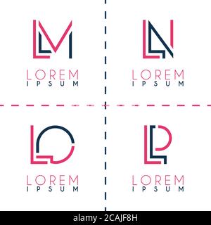 Vector illustration logo. Alphabet logo for business card, presentation, flyer, brochure, document, website, mobile. Can be used for marketing, advert Stock Vector