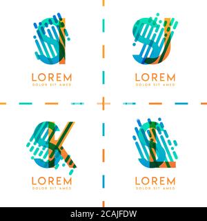 colorful alphabet bold logo for promotion, marketing and advertising, can be used for companies, corporations, cooperatives and SME. suitable for prin Stock Vector