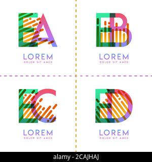 Alphabet logo for business card, presentation, flyer, document, brochure, website, mobile. Can be used for marketing, advertising, promotion for onlin Stock Vector