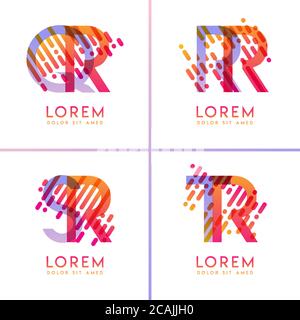 colorful alphabet bold logo for promotion, marketing and advertising, can be used for companies, corporations, cooperatives and SME. suitable for prin Stock Vector