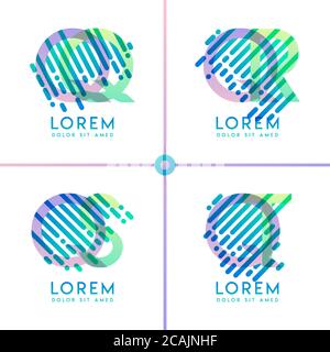 colorful alphabet bold logo for promotion, marketing and advertising, can be used for companies, corporations, cooperatives and SME. suitable for prin Stock Vector
