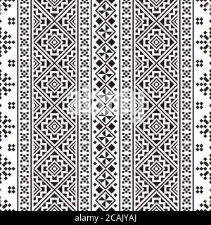 Traditional seamless ethnic tribal pattern texture background vector Stock Photo