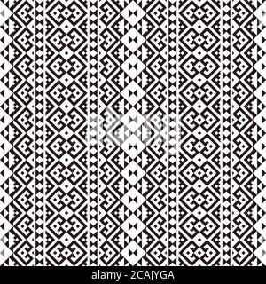 Tribal ethnic vector texture. Seamless striped pattern in Aztec style Stock Photo