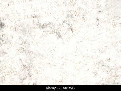 Old newspaper paper grunge texture background. Blurred vintage newspapers textured backdrop. Blur unreadable aged news horizontal page with place for Stock Photo