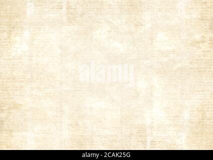 Old newspaper paper grunge texture background. Blurred vintage newspapers textured backdrop. Blur unreadable aged news horizontal page with place for Stock Photo