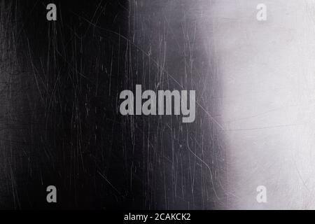 Old metal background, brushed metal texture with scratches Stock Photo