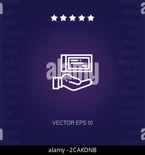 cheque vector icon modern illustration Stock Vector