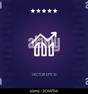 increasing chart vector icon modern illustration Stock Vector