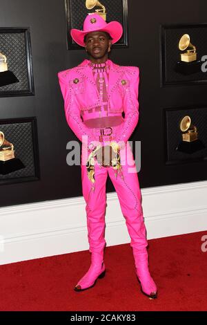 LOS ANGELES - JAN 26:  Lil Nas X at the 62nd Grammy Awards at the Staples Center on January 26, 2020 in Los Angeles, CA Stock Photo