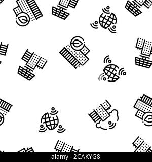 Smart City Technology Seamless Pattern Vector Stock Vector