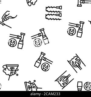 Drain Cleaning Service Seamless Pattern Vector Stock Vector