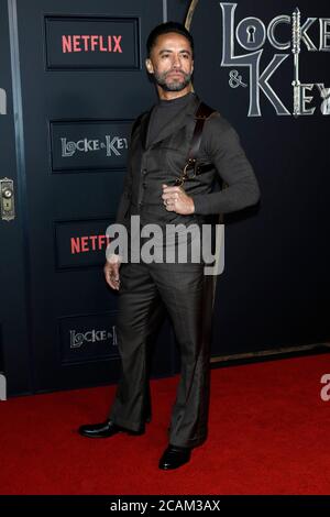 LOS ANGELES - FEB 5:  Kamar de los Reyes at the 'Locke & Key' Series Premiere Screening at the Egyptian Theater on February 5, 2020 in Los Angeles, CA Stock Photo