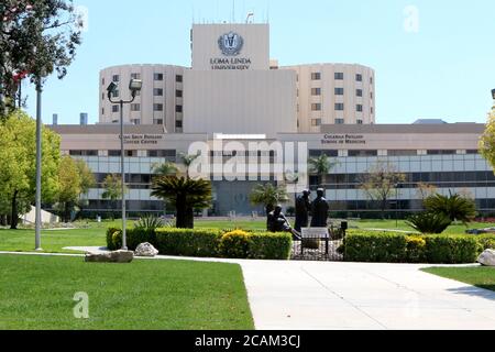 April 11, 2020, Loma Linda, CA, USA: LOS ANGELES - APR 11: Loma Linda  University Medical Center at the Buildings at the Loma Linda University on  April 11, 2020 in Loma Linda,