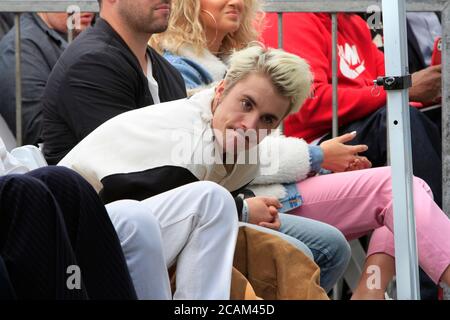 LOS ANGELES - JAN 23:  Justin Bieber at the Sir Lucian Grange Star Ceremony on the Hollywood Walk of Fame on JANUARY 23, 2019 in Los Angeles, CA Stock Photo