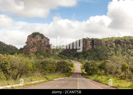 Road at Chapada das Mesas National Park - Carolina, Maranhao, Brazil Stock Photo