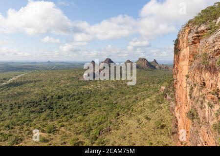 Sight from the top of Chapada's Portal - Carolina, Maranhao, Brazil Stock Photo