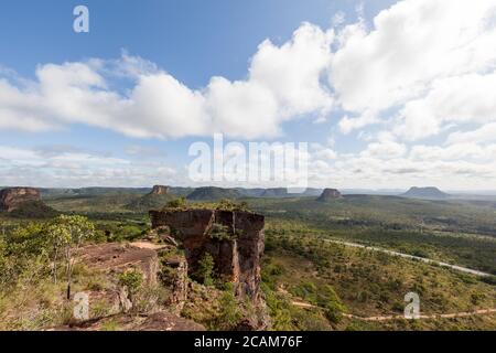 Sight from the top of Chapada's Portal - Carolina, Maranhao, Brazil Stock Photo