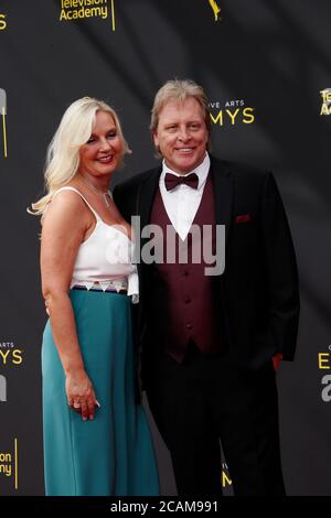 LOS ANGELES - SEP 14:  Sig Hansen, June Hansen at the 2019 Primetime Emmy Creative Arts Awards at the Microsoft Theater on September 14, 2019 in Los Angeles, CA Stock Photo