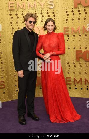 LOS ANGELES - SEP 22:  Renn Hawkey, Vera Farmiga at the Primetime Emmy Awards - Arrivals at the Microsoft Theater on September 22, 2019 in Los Angeles, CA Stock Photo