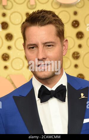 LOS ANGELES - SEP 22:  Justin Hartley at the Primetime Emmy Awards - Arrivals at the Microsoft Theater on September 22, 2019 in Los Angeles, CA Stock Photo