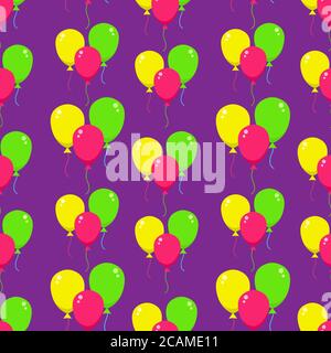 balloon seamless pattern vector illustration background Stock Vector