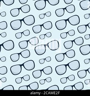 eyeglasses seamless pattern vector illustration background Stock Vector