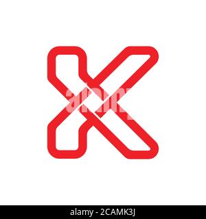 letters kx linked line logo vector Stock Vector