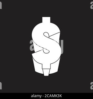 letter s money dollar simple design symbol vector Stock Vector