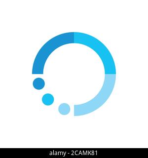 circle gradient progress process logo vector Stock Vector
