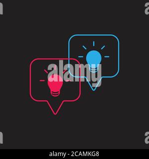 idea light bulb talk design symbol vector Stock Vector