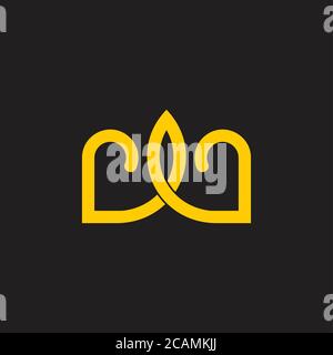 simple linear crown symbol logo vector Stock Vector