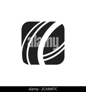 square fast motion slice logo vector Stock Vector