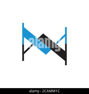 letter am linked geometric logo vector Stock Vector