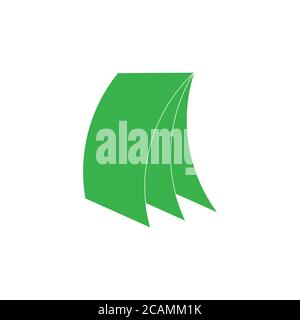simple 3d flat geometric paper notes logo vector Stock Vector