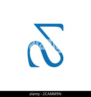 letter s simple curves wavy design logo vector Stock Vector