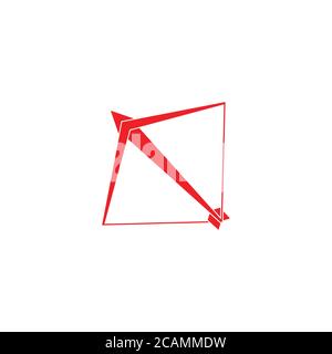 bow arrow simple design logo vector Stock Vector