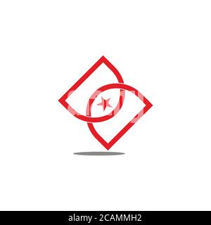 abstract letter dd infinity star geometric design vector Stock Vector