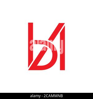 letter ba simple geometric line logo vector Stock Vector