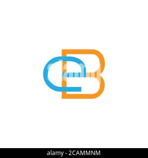 vector of letter eb simple colorful line design fit for template decoration Stock Vector
