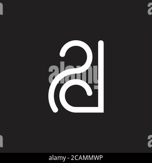 curves abstract letter pd geometric linear symbol logo vector Stock Vector