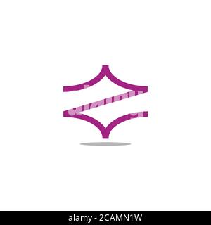 letter z simple curves geometric linear symbol logo vector Stock Vector