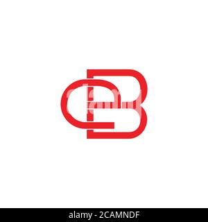 vector of letter be simple geometric line design fit for template decoration Stock Vector