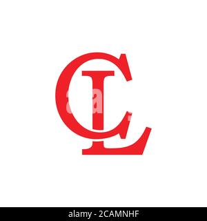letters cl linked simple logo vector Stock Vector