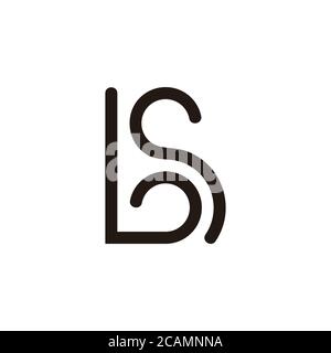 abstract letter bs geometric linear symbol logo vector Stock Vector